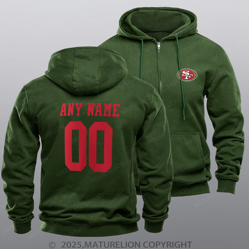 Maturelion 49ers Nfl Custom Zipper Hoodie