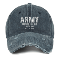 Maturelion Army Because No One Played Navy As A Kid Washed Vintage Cap