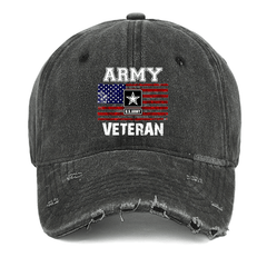 Maturelion Army U.S.Army Veteran Cotton Washed Vintage Cap