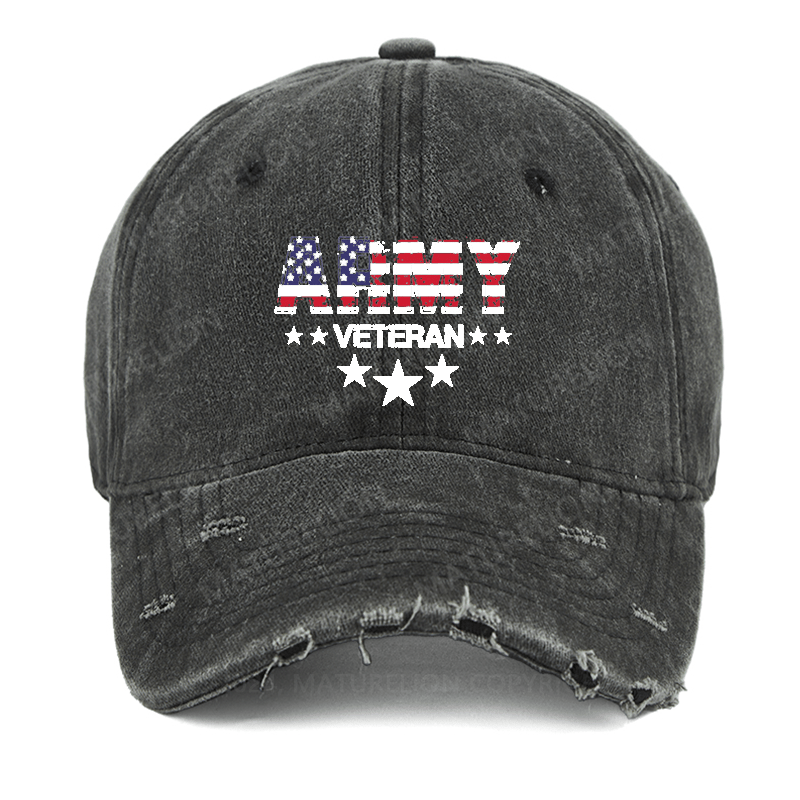 Maturelion Army Veteran Washed Vintage Cap