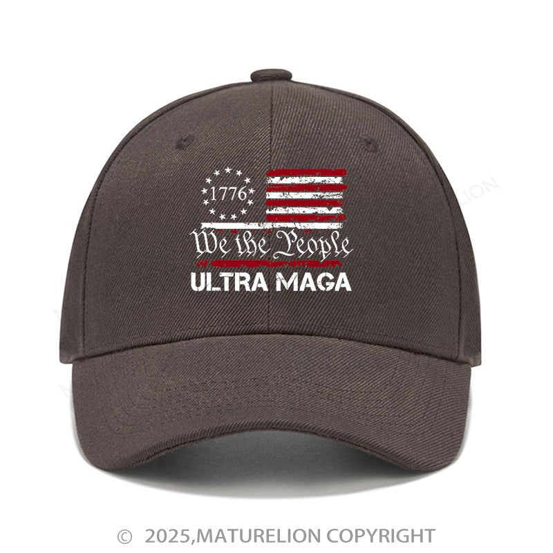 Maturelion Baseball Cap 1776 We The People American Flag Ultra Maga Cap (Free Customization)