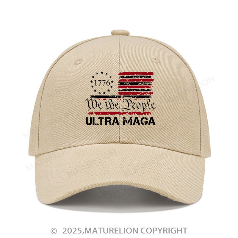 Maturelion Baseball Cap 1776 We The People American Flag Ultra Maga Cap (Free Customization)