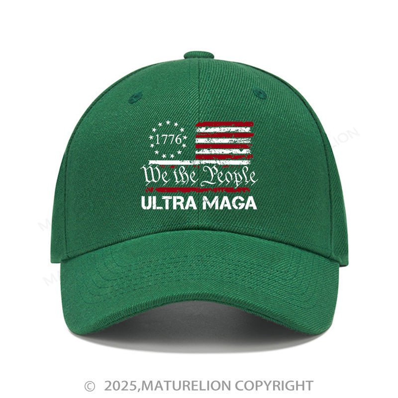 Maturelion Baseball Cap 1776 We The People American Flag Ultra Maga Cap (Free Customization)