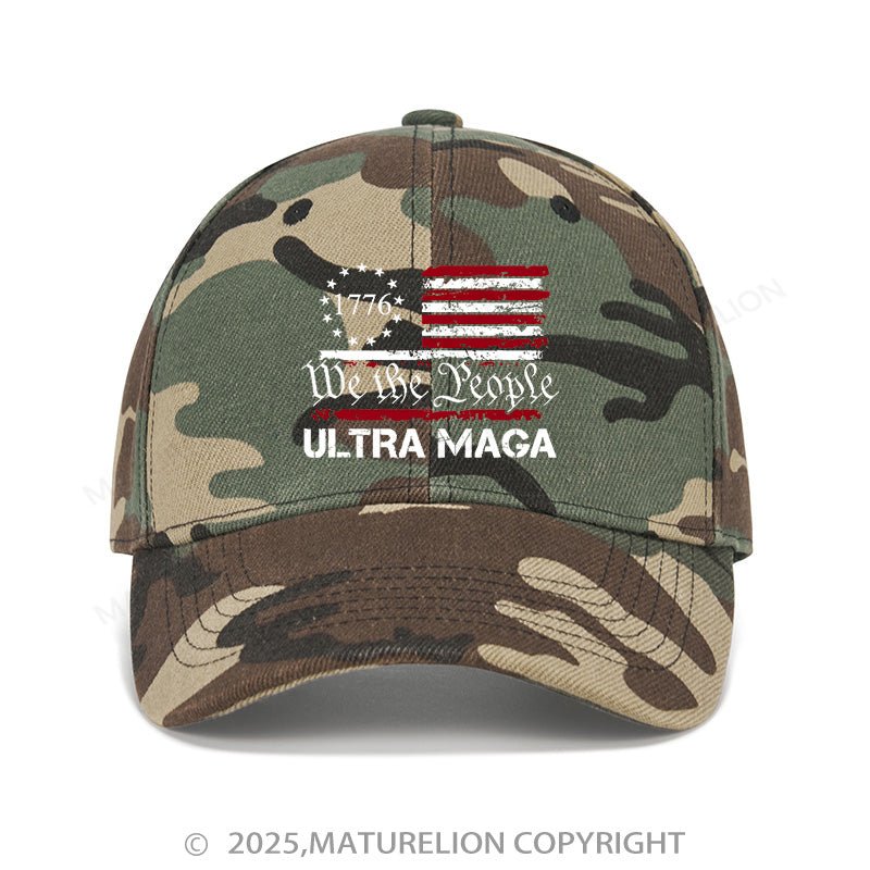 Maturelion Baseball Cap 1776 We The People American Flag Ultra Maga Cap (Free Customization)