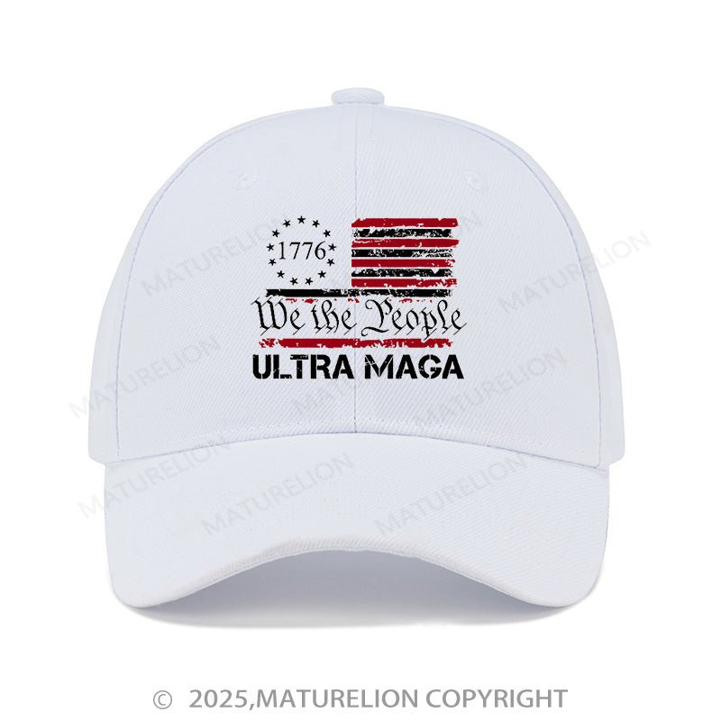 Maturelion Baseball Cap 1776 We The People American Flag Ultra Maga Cap (Free Customization)