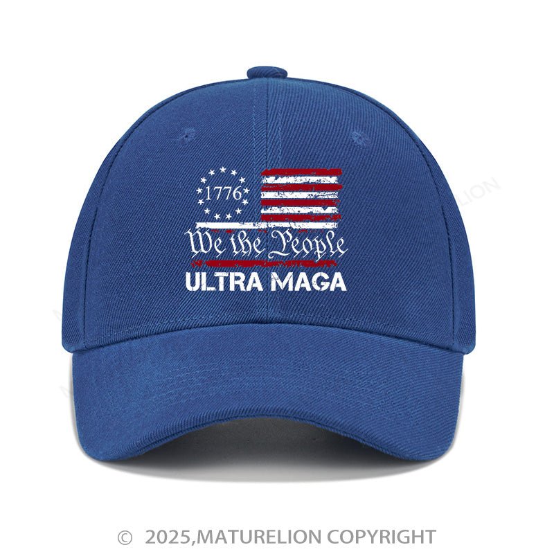 Maturelion Baseball Cap 1776 We The People American Flag Ultra Maga Cap (Free Customization)