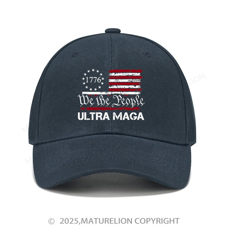 Maturelion Baseball Cap 1776 We The People American Flag Ultra Maga Cap (Free Customization)