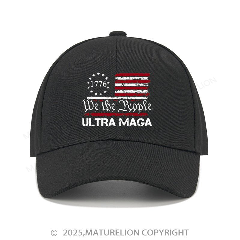 Maturelion Baseball Cap 1776 We The People American Flag Ultra Maga Cap (Free Customization)