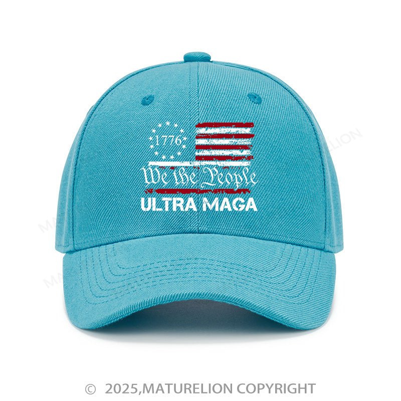 Maturelion Baseball Cap 1776 We The People American Flag Ultra Maga Cap (Free Customization)