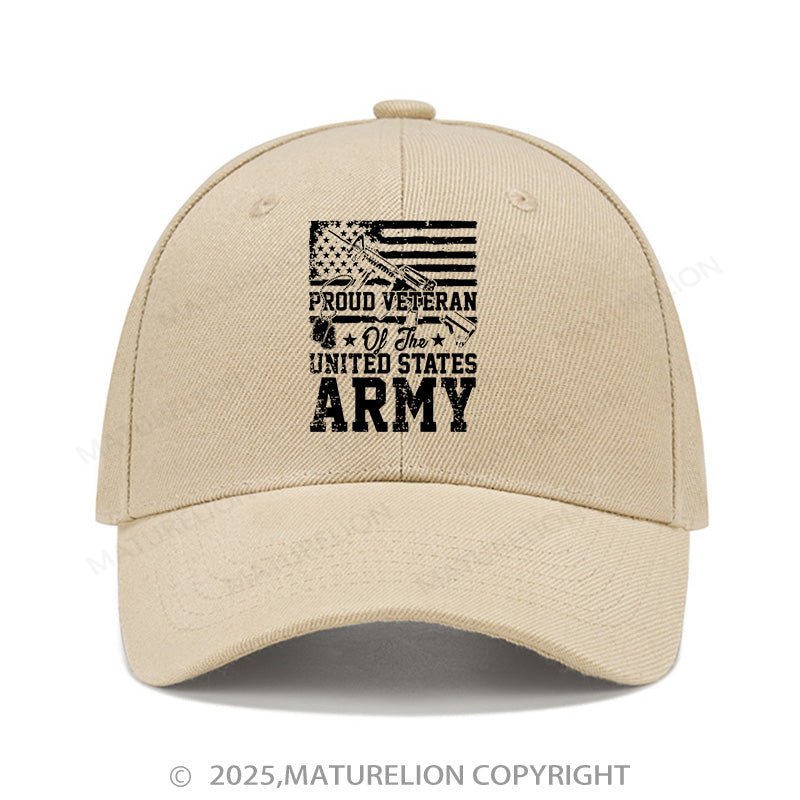 Maturelion Baseball Cap Proud Veteran Of The U. S. Army Cap (Free Customization)