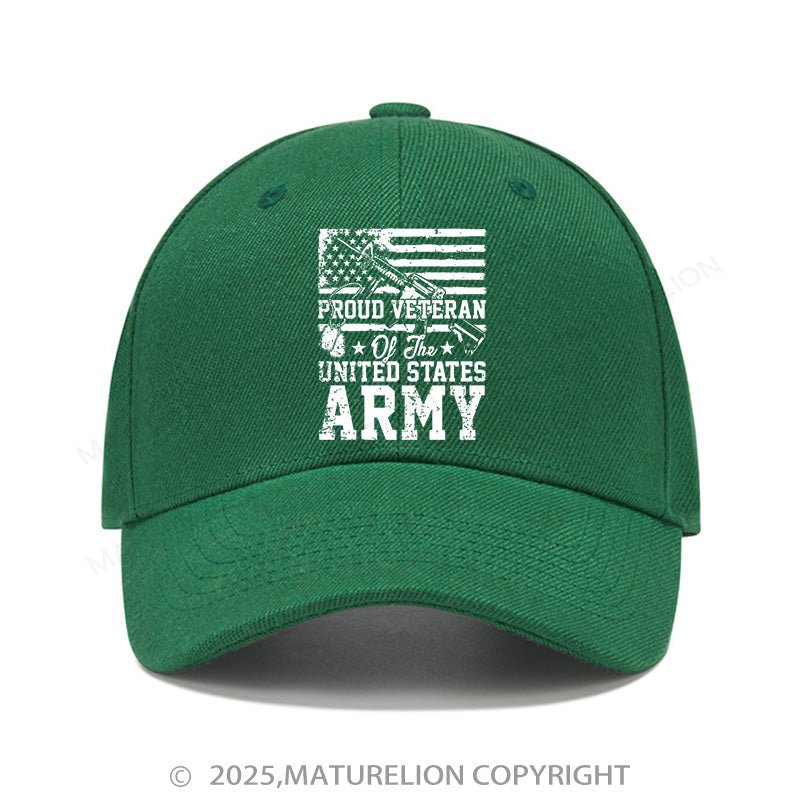 Maturelion Baseball Cap Proud Veteran Of The U. S. Army Cap (Free Customization)