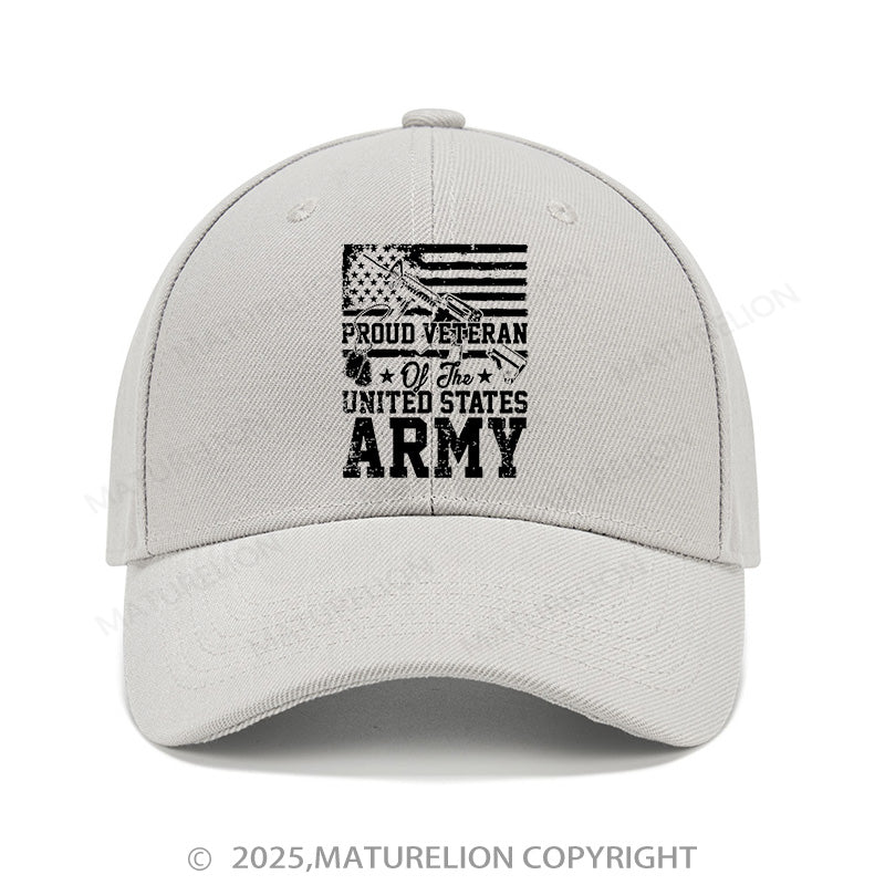 Maturelion Baseball Cap Proud Veteran Of The U. S. Army Cap (Free Customization)