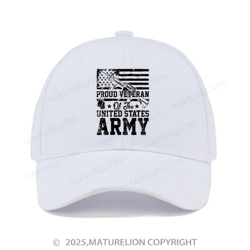 Maturelion Baseball Cap Proud Veteran Of The U. S. Army Cap (Free Customization)