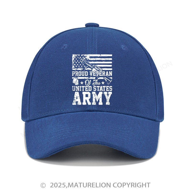 Maturelion Baseball Cap Proud Veteran Of The U. S. Army Cap (Free Customization)