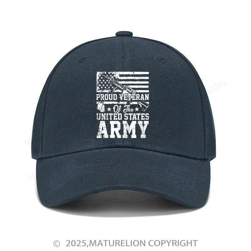 Maturelion Baseball Cap Proud Veteran Of The U. S. Army Cap (Free Customization)