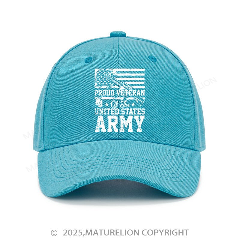 Maturelion Baseball Cap Proud Veteran Of The U. S. Army Cap (Free Customization)