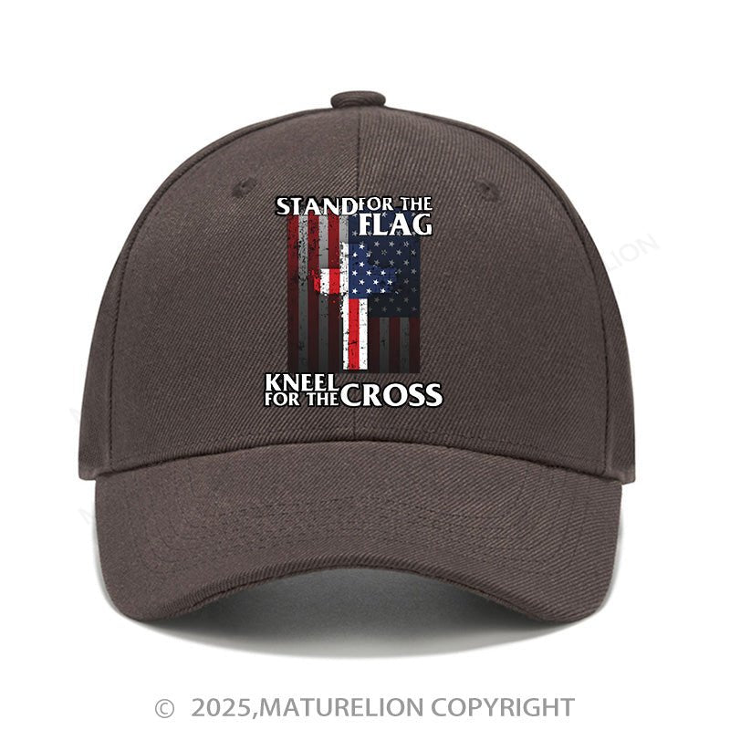 Maturelion Baseball Cap Stand For The Flag Kneel For The Cross Cap (Free Customization)