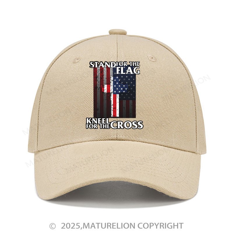 Maturelion Baseball Cap Stand For The Flag Kneel For The Cross Cap (Free Customization)