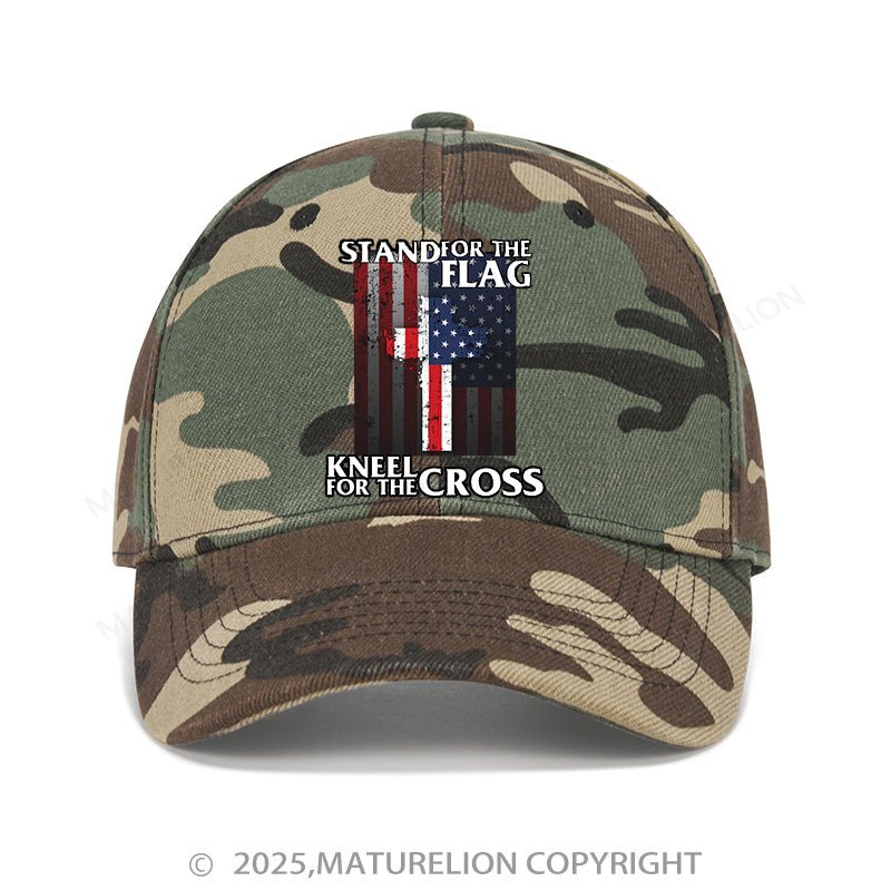 Maturelion Baseball Cap Stand For The Flag Kneel For The Cross Cap (Free Customization)