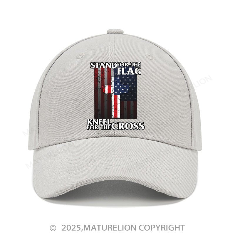 Maturelion Baseball Cap Stand For The Flag Kneel For The Cross Cap (Free Customization)