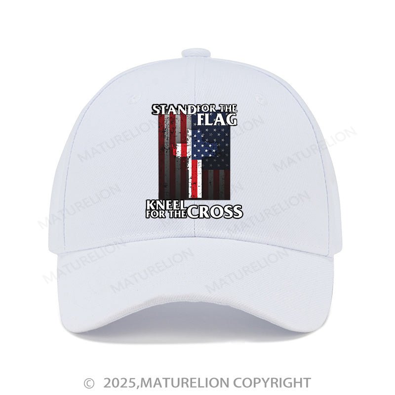 Maturelion Baseball Cap Stand For The Flag Kneel For The Cross Cap (Free Customization)