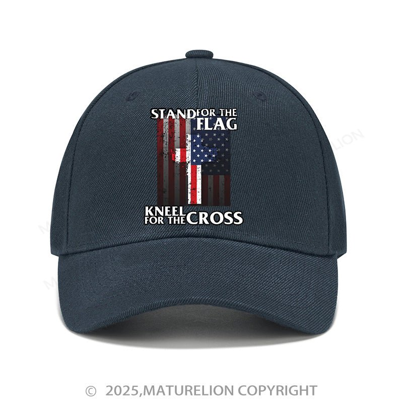 Maturelion Baseball Cap Stand For The Flag Kneel For The Cross Cap (Free Customization)