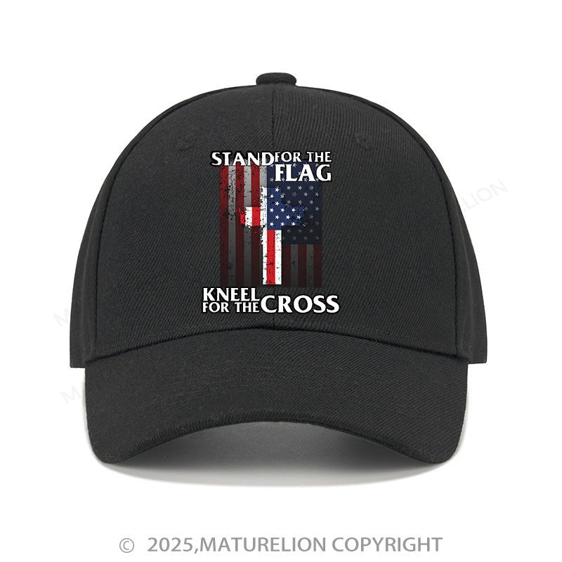 Maturelion Baseball Cap Stand For The Flag Kneel For The Cross Cap (Free Customization)