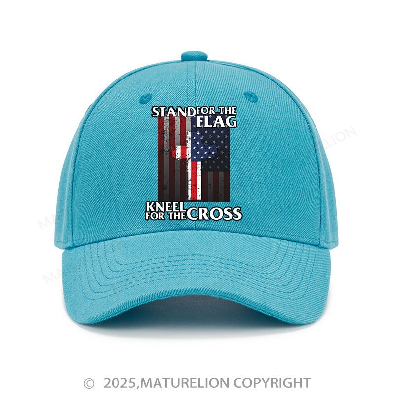 Maturelion Baseball Cap Stand For The Flag Kneel For The Cross Cap (Free Customization)