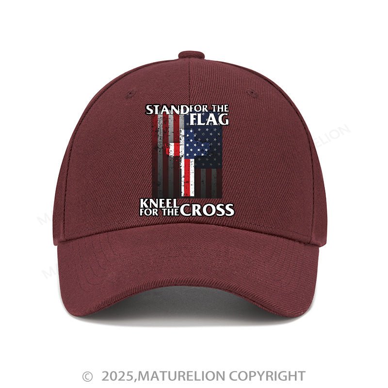 Maturelion Baseball Cap Stand For The Flag Kneel For The Cross Cap (Free Customization)