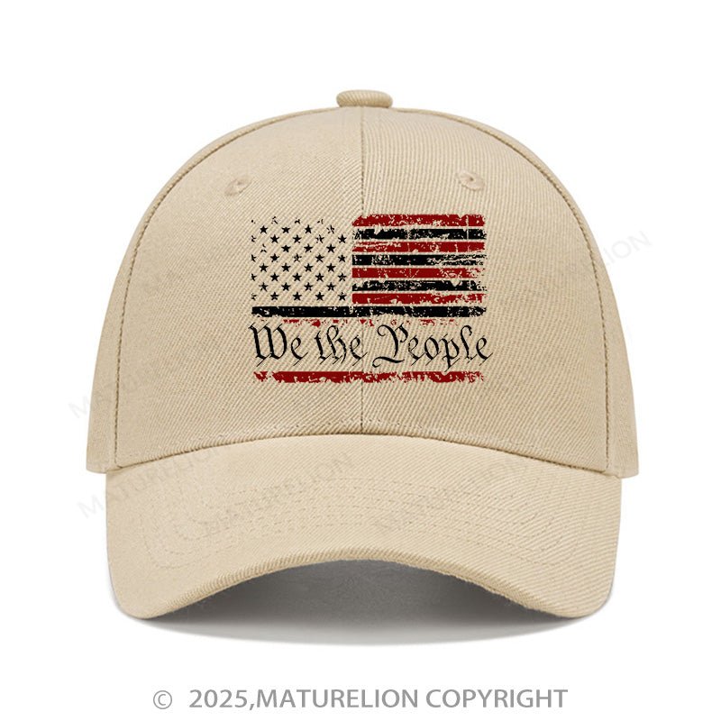 Maturelion Baseball Cap We The People American Flag Cap (Free Customization)