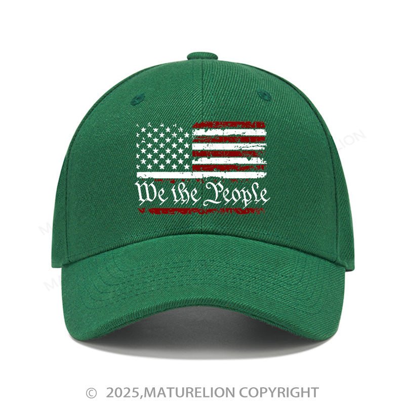 Maturelion Baseball Cap We The People American Flag Cap (Free Customization)