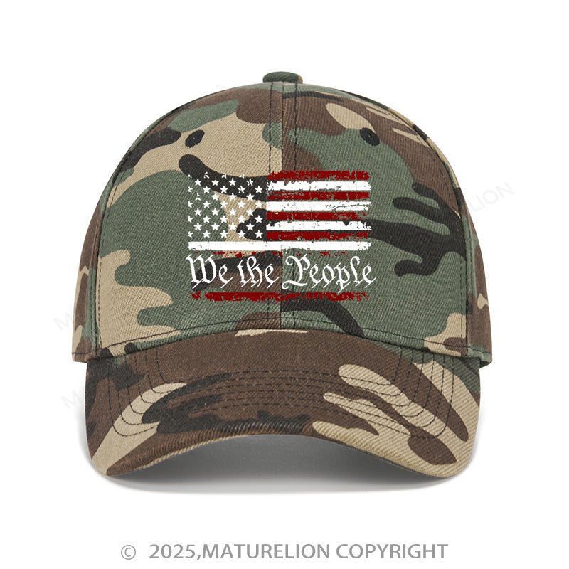 Maturelion Baseball Cap We The People American Flag Cap (Free Customization)