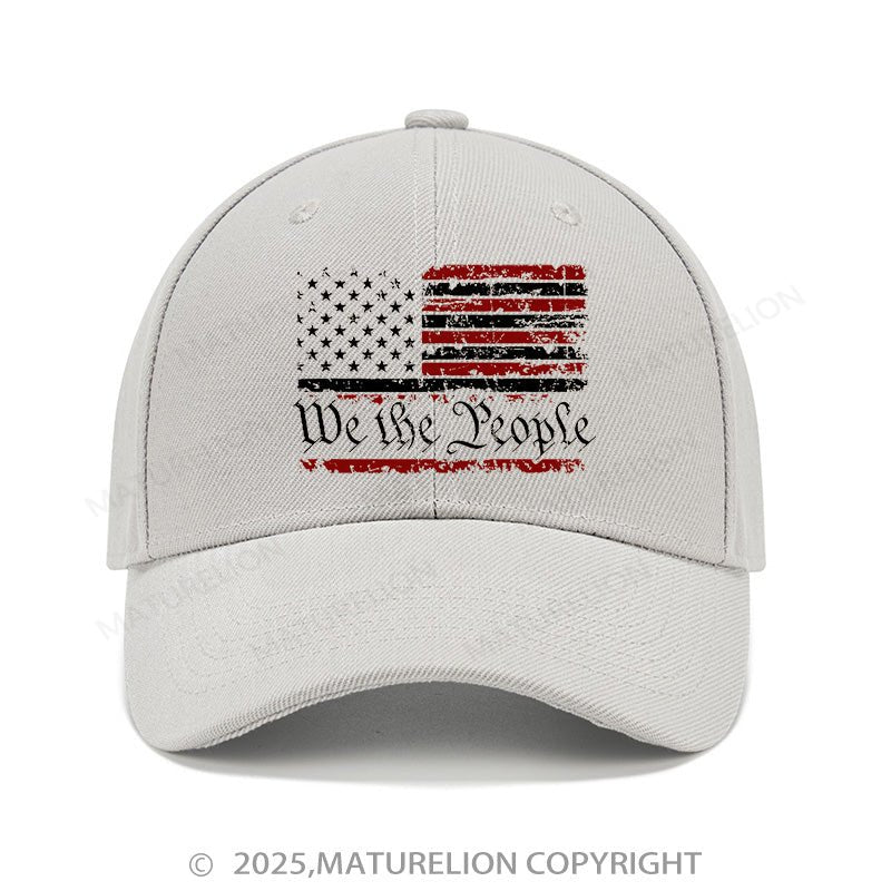 Maturelion Baseball Cap We The People American Flag Cap (Free Customization)