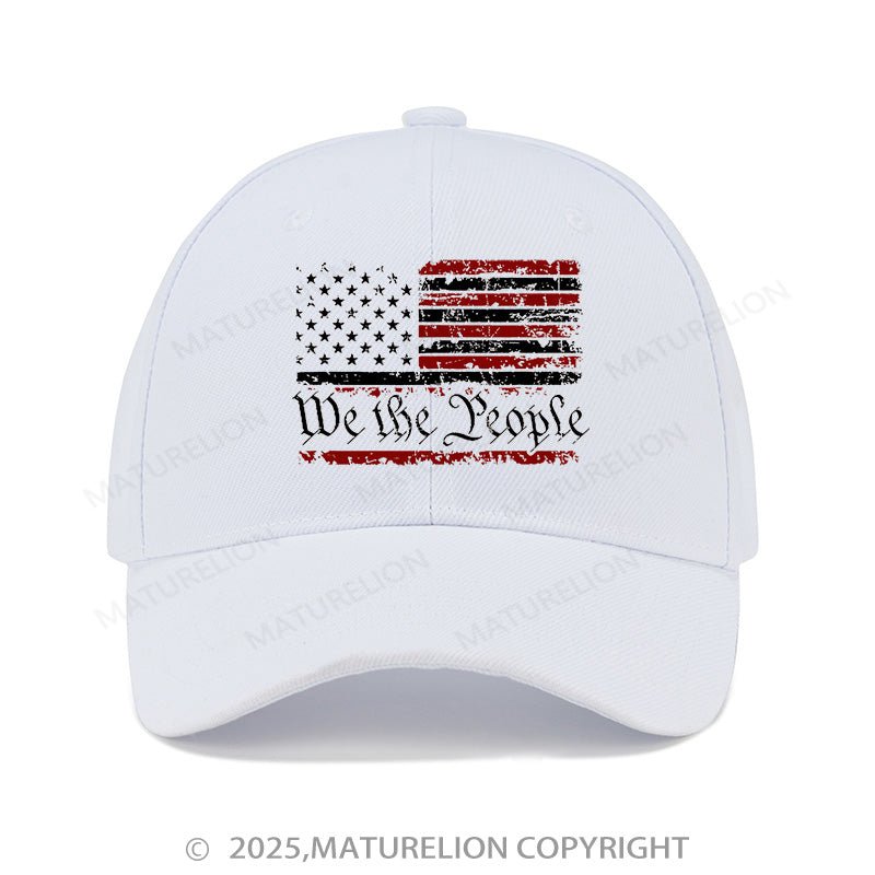 Maturelion Baseball Cap We The People American Flag Cap (Free Customization)