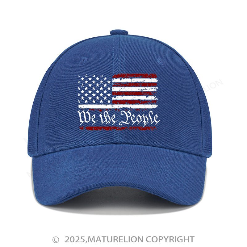 Maturelion Baseball Cap We The People American Flag Cap (Free Customization)