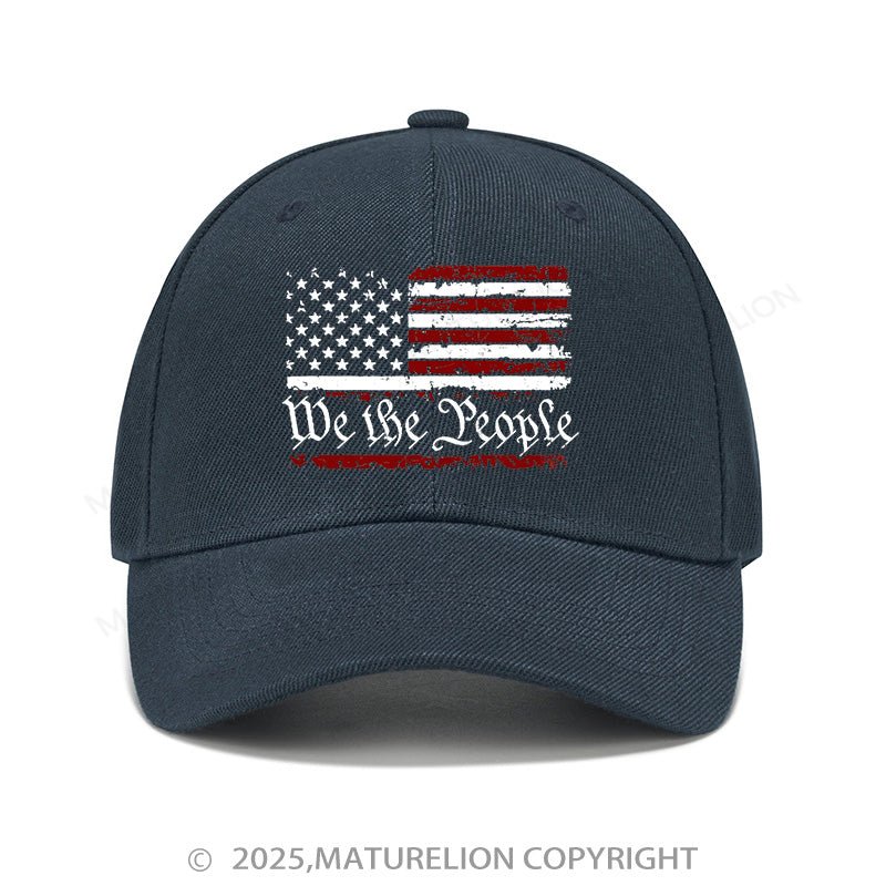 Maturelion Baseball Cap We The People American Flag Cap (Free Customization)