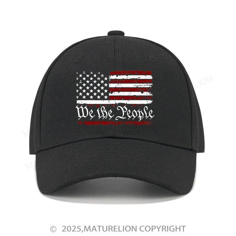 Maturelion Baseball Cap We The People American Flag Cap (Free Customization)