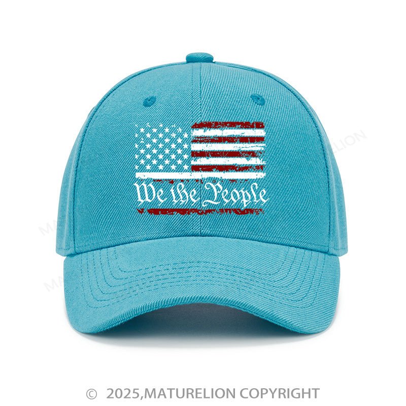 Maturelion Baseball Cap We The People American Flag Cap (Free Customization)