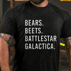 Maturelion Bears Beets Battlestar Galactica Cotton T-Shirt