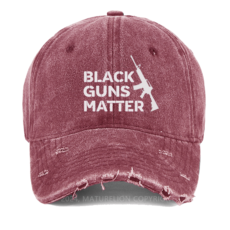 Maturelion Black Guns Matter Embroidered Cap