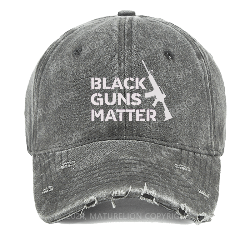 Maturelion Black Guns Matter Embroidered Cap