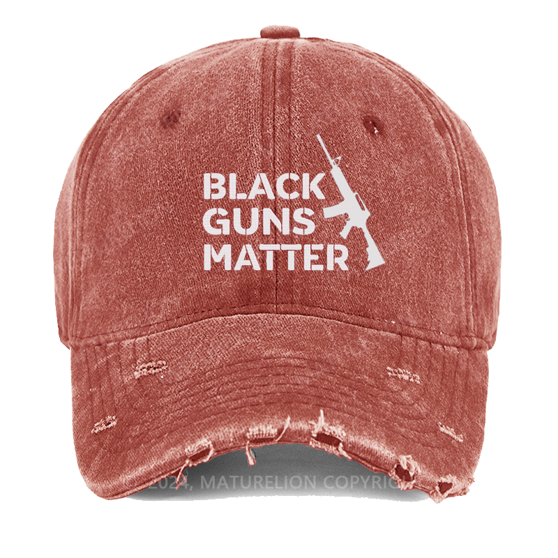 Maturelion Black Guns Matter Embroidered Cap