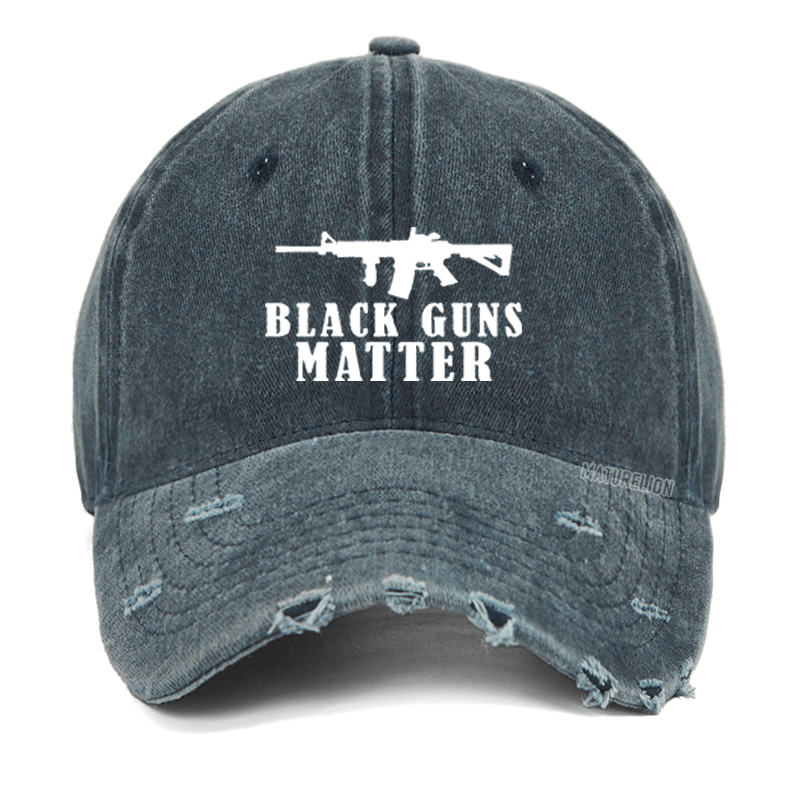 Maturelion Black Guns Matter Washed Vintage Cap