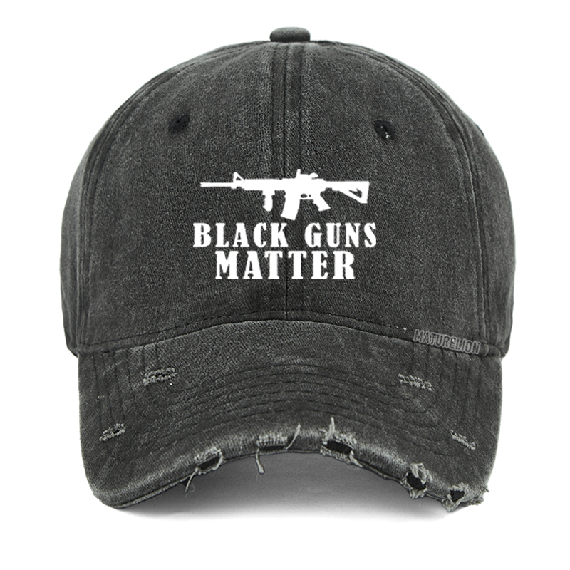 Maturelion Black Guns Matter Washed Vintage Cap
