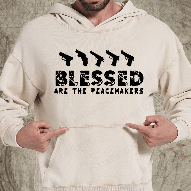 Maturelion Blessed Are The Peacemakers Washed Hoodie