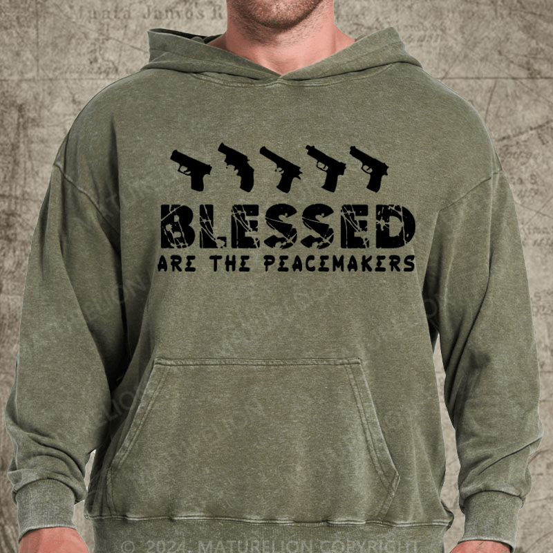 Maturelion Blessed Are The Peacemakers Washed Hoodie