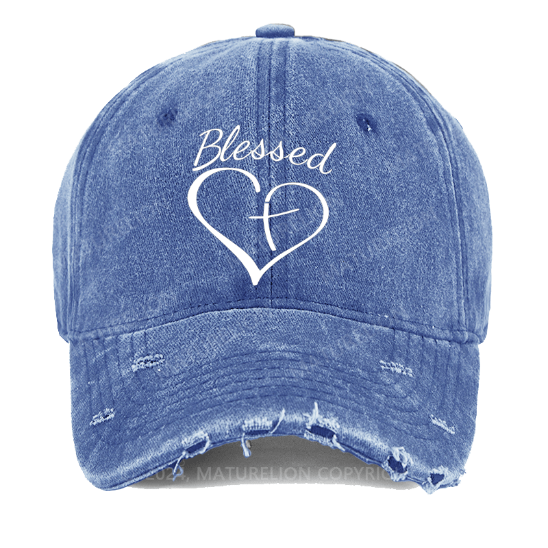 Maturelion Blessed Heart with Cross Washed Vintage Cap