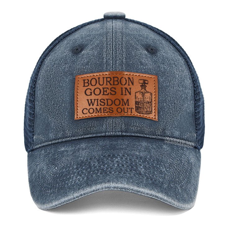 Maturelion Bourbon Goes In Wisdom Comes Out Leather Patch Co2 Cap