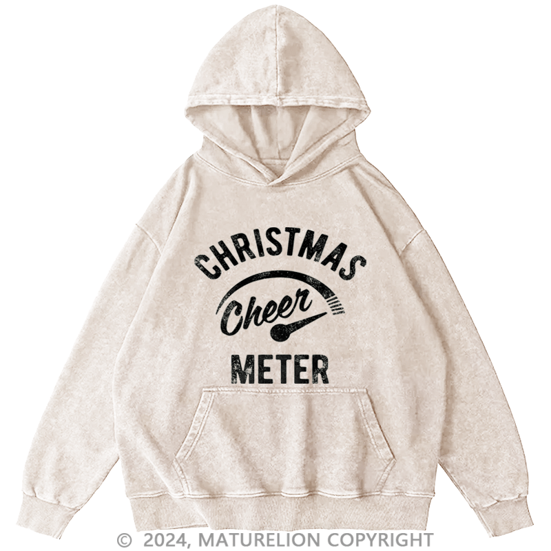 Maturelion Christmas Hoodie Cheer Meter Custom Hoodie