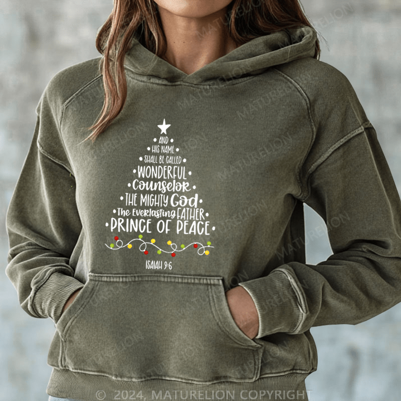 Maturelion Christmas Hoodie His Name Shall Be Called Wonderful Counselor Women Hoodie